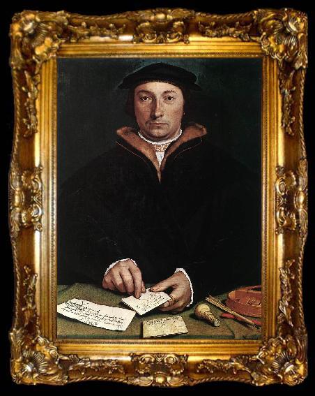 framed  HOLBEIN, Hans the Younger Portrait of Dirk Tybis  fgbs, ta009-2